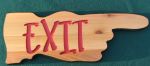 Wooden sign - Hand outline hand pointing